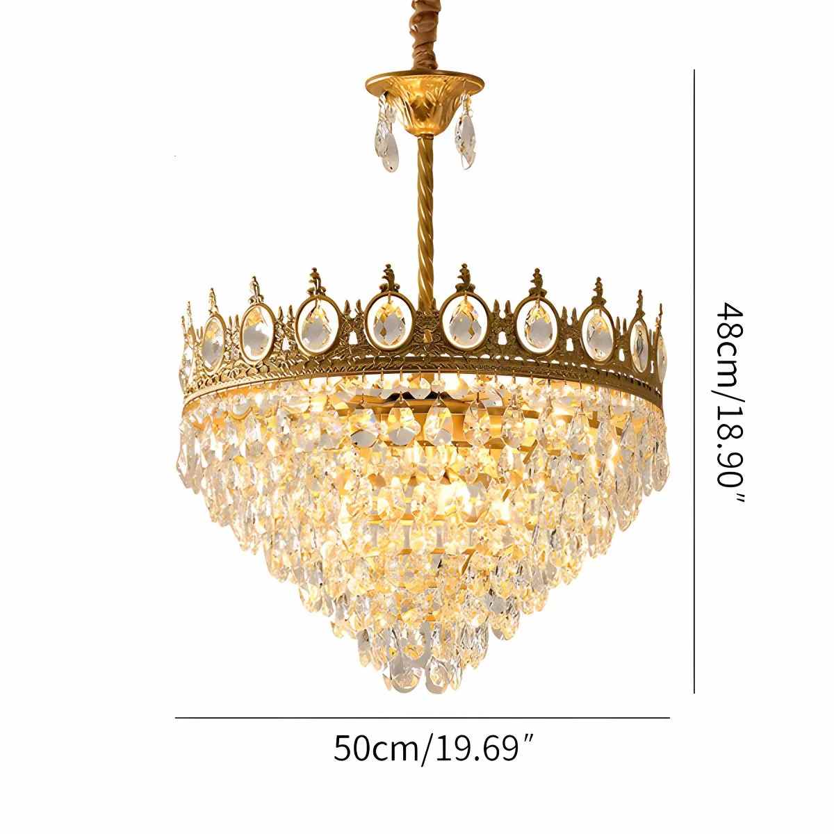 Antizer French Retro Crystal Chandelier for Dining Room