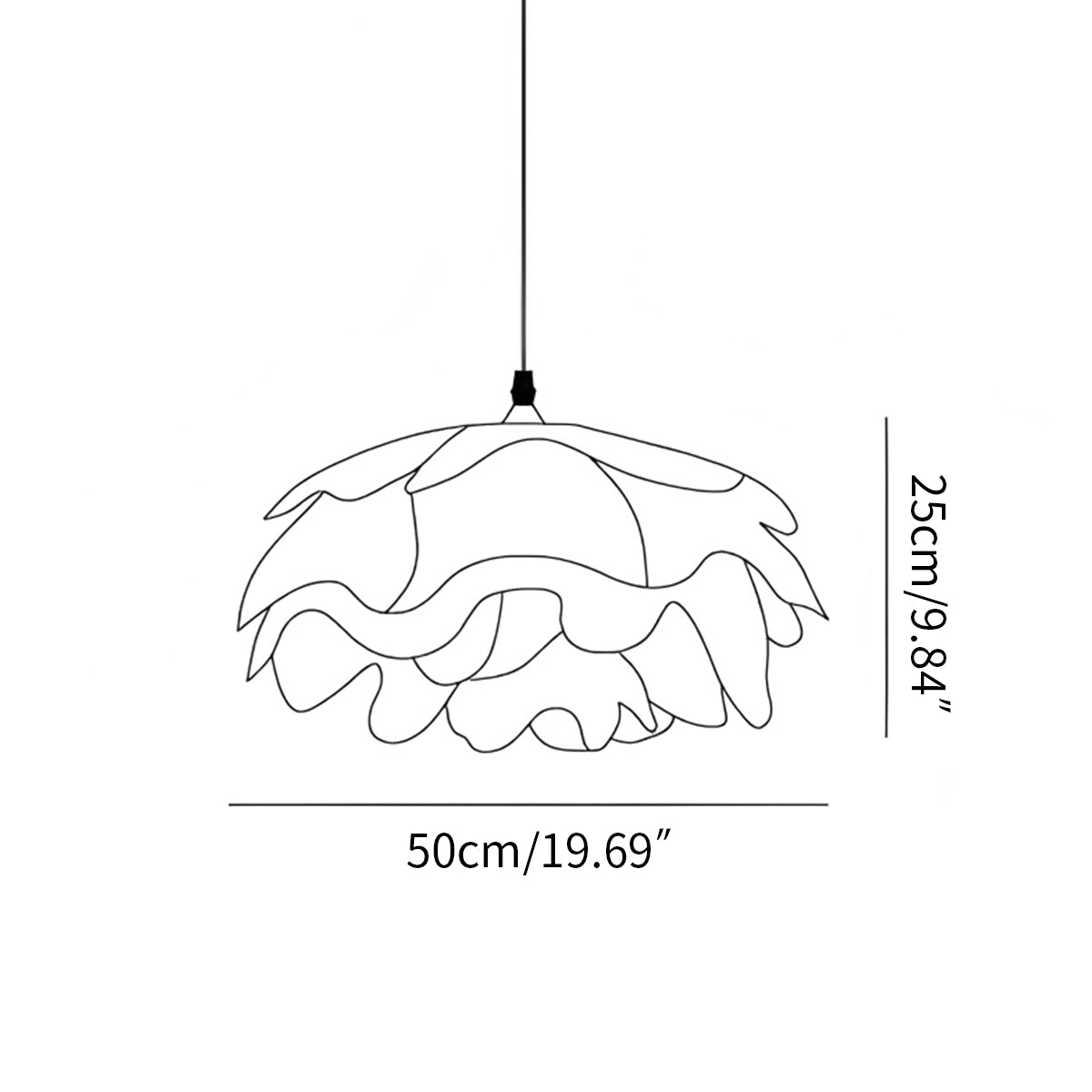 Antizer Flower Shaped White Pendant Lamp for Bedroom