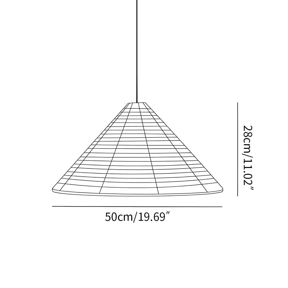 Antizer Washi Paper Hat Pendant Lamp for Dining Room