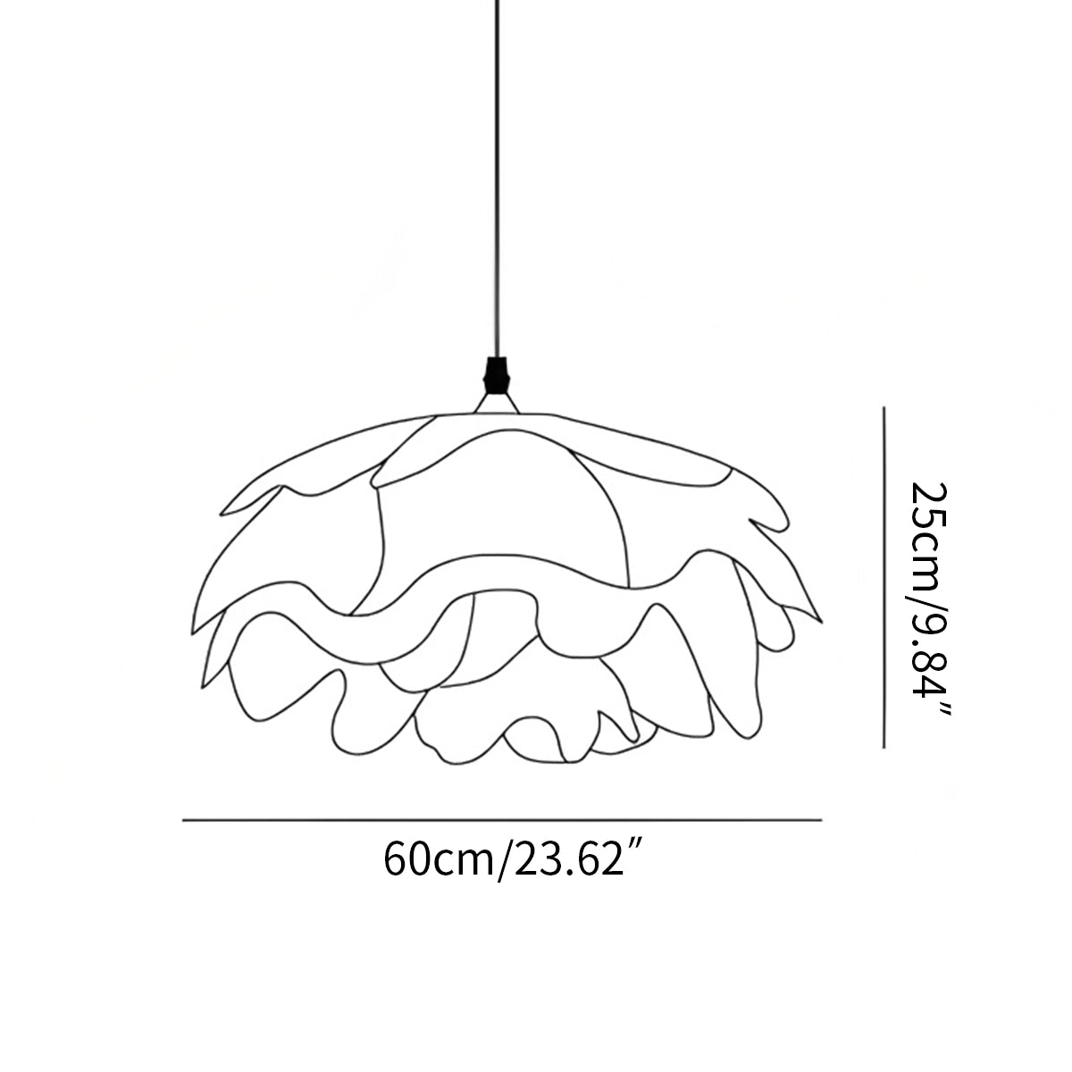 Antizer Flower Shaped White Pendant Lamp for Bedroom