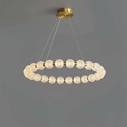 Antizer Modern Ring Pearl Chandelier