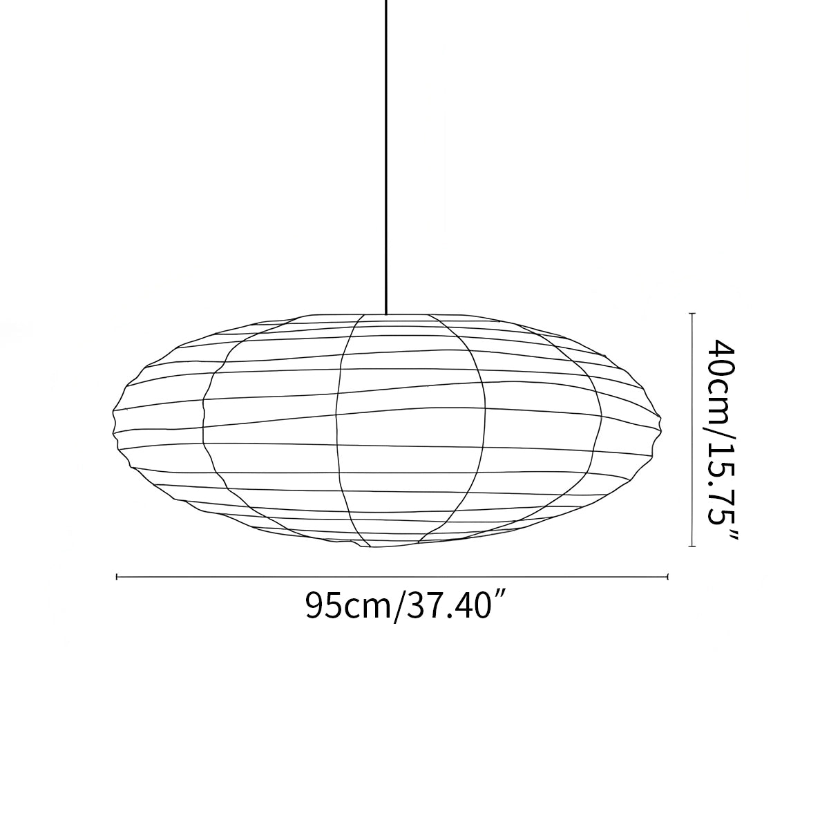 Antizer Washi Paper EN Series Pendant Light for Living Room