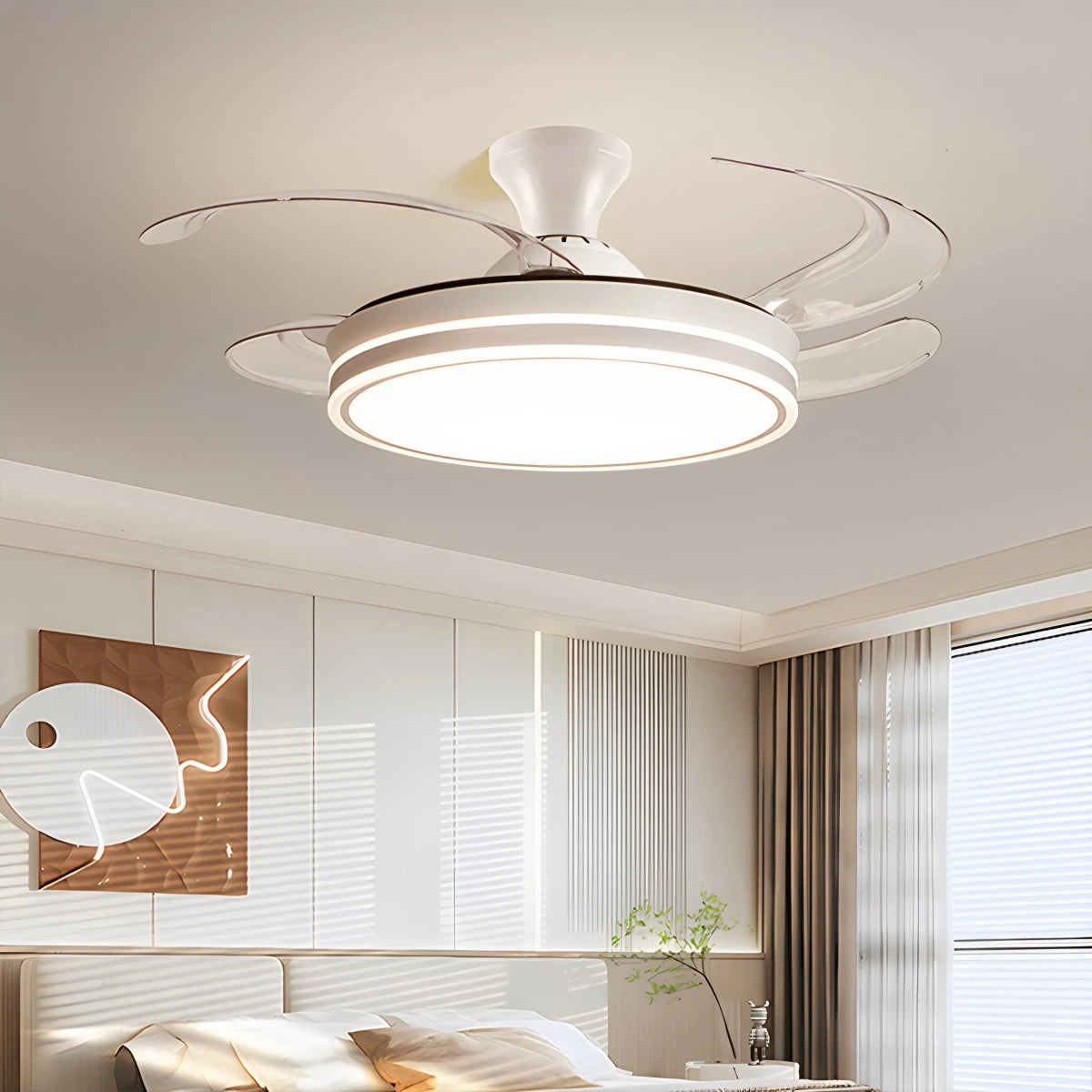 Antizer Modern Ceiling Fan with LED Light & Remote Control