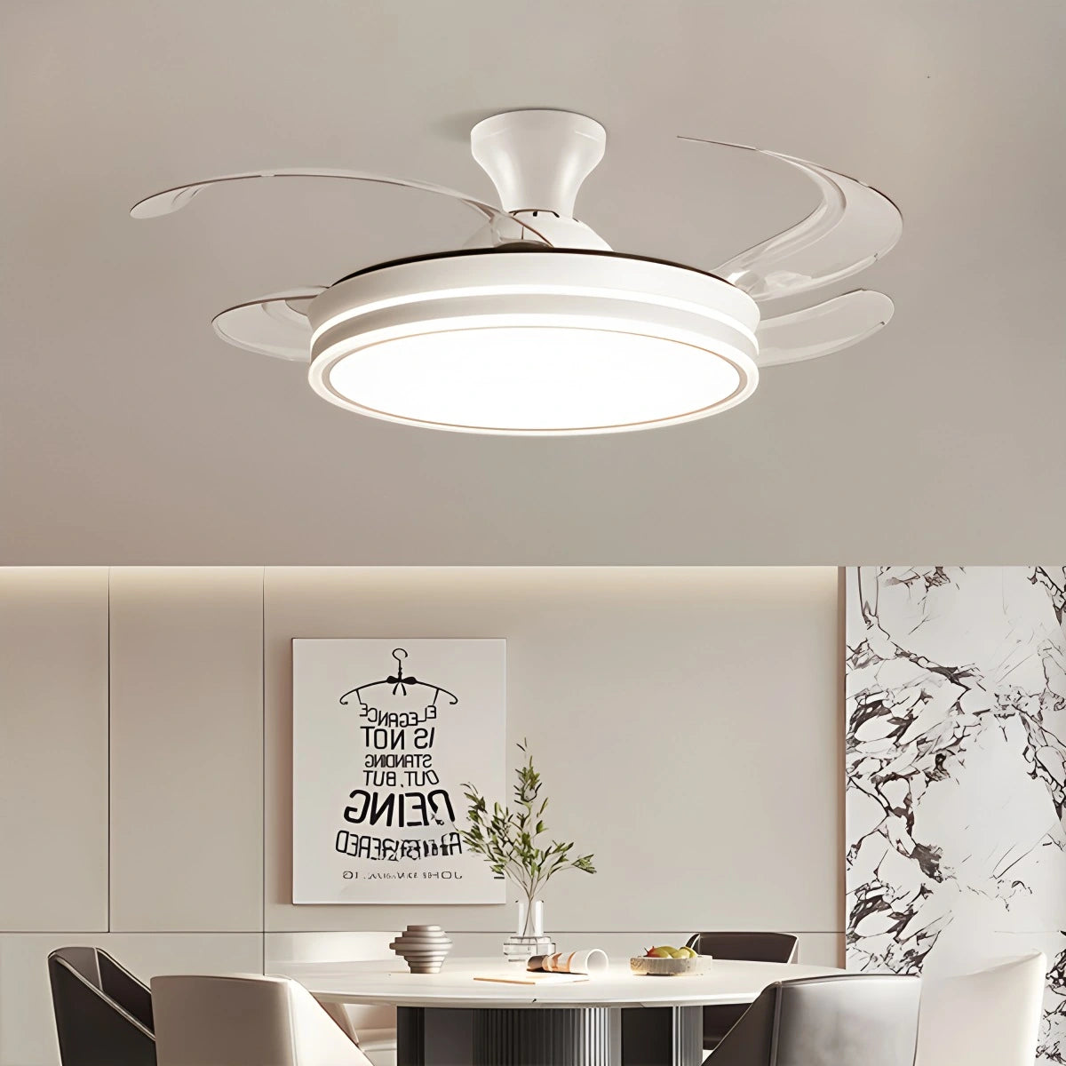 Antizer Modern Ceiling Fan with LED Light & Remote Control