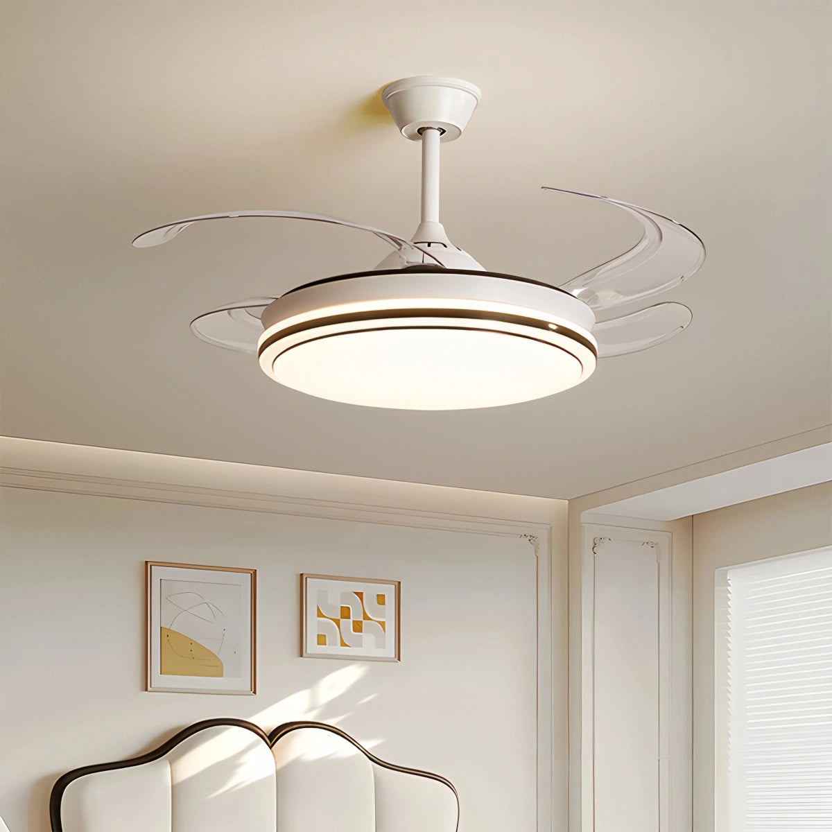 Antizer Modern Remote Control Ceiling Fan with LED Light
