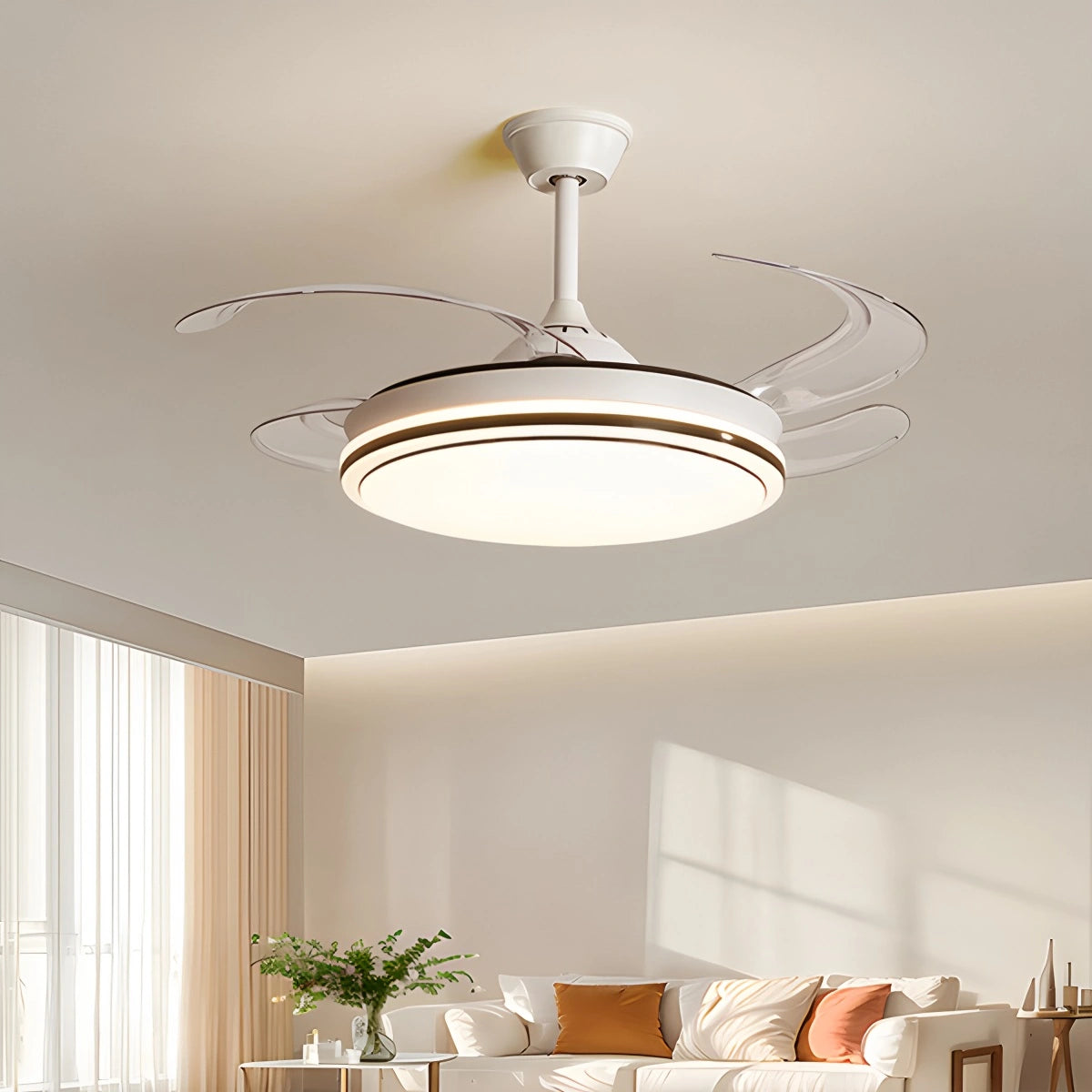 Antizer Modern Remote Control Ceiling Fan with LED Light