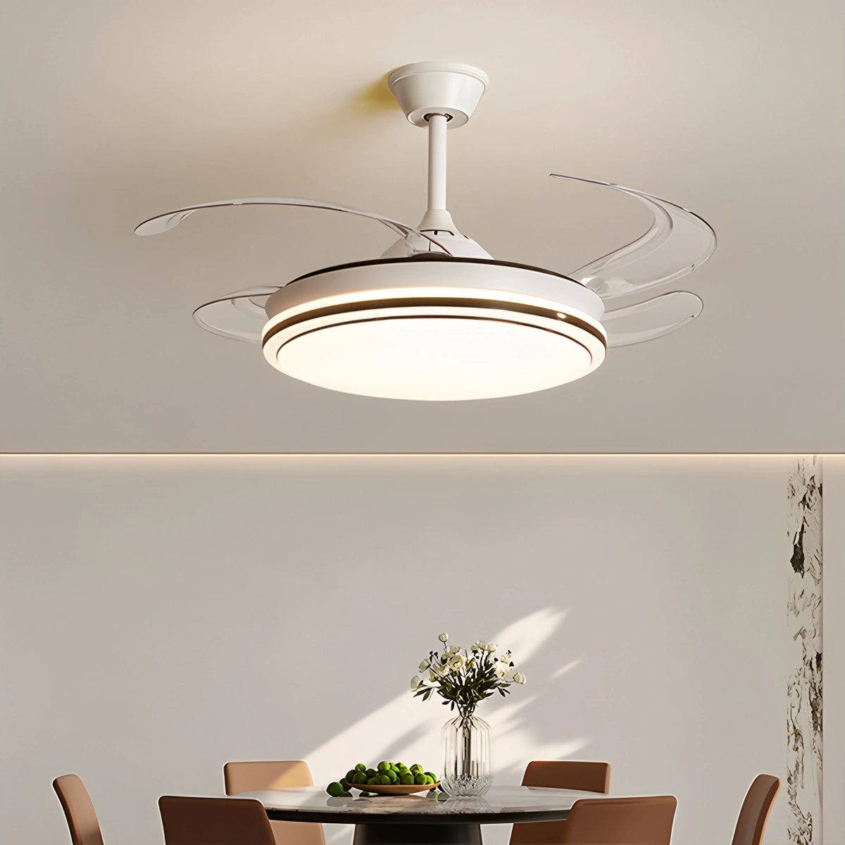 Antizer Modern Remote Control Ceiling Fan with LED Light