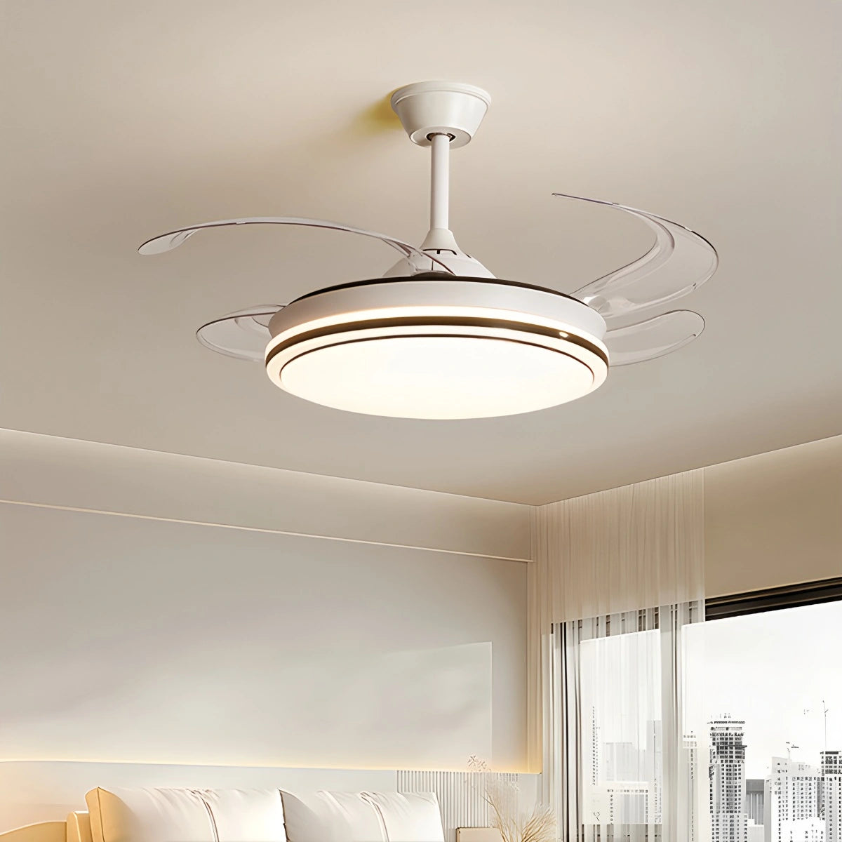 Antizer Modern Remote Control Ceiling Fan with LED Light
