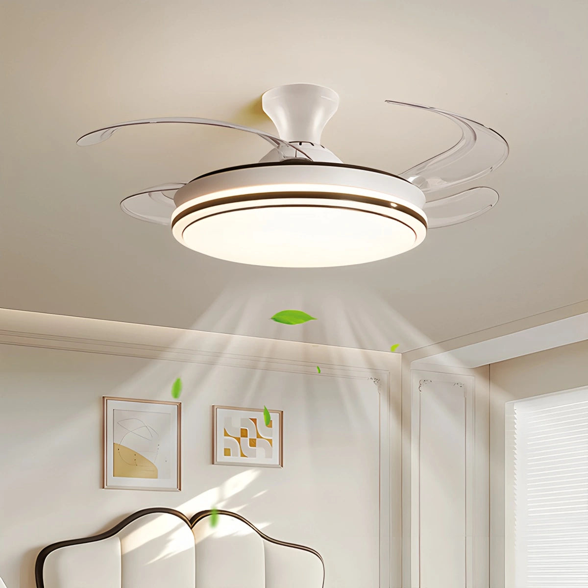 Antizer Modern Remote Control Ceiling Fan with LED Light
