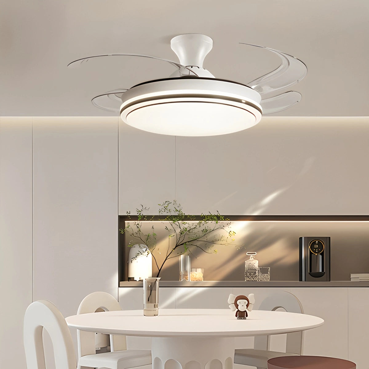 Antizer Modern Remote Control Ceiling Fan with LED Light