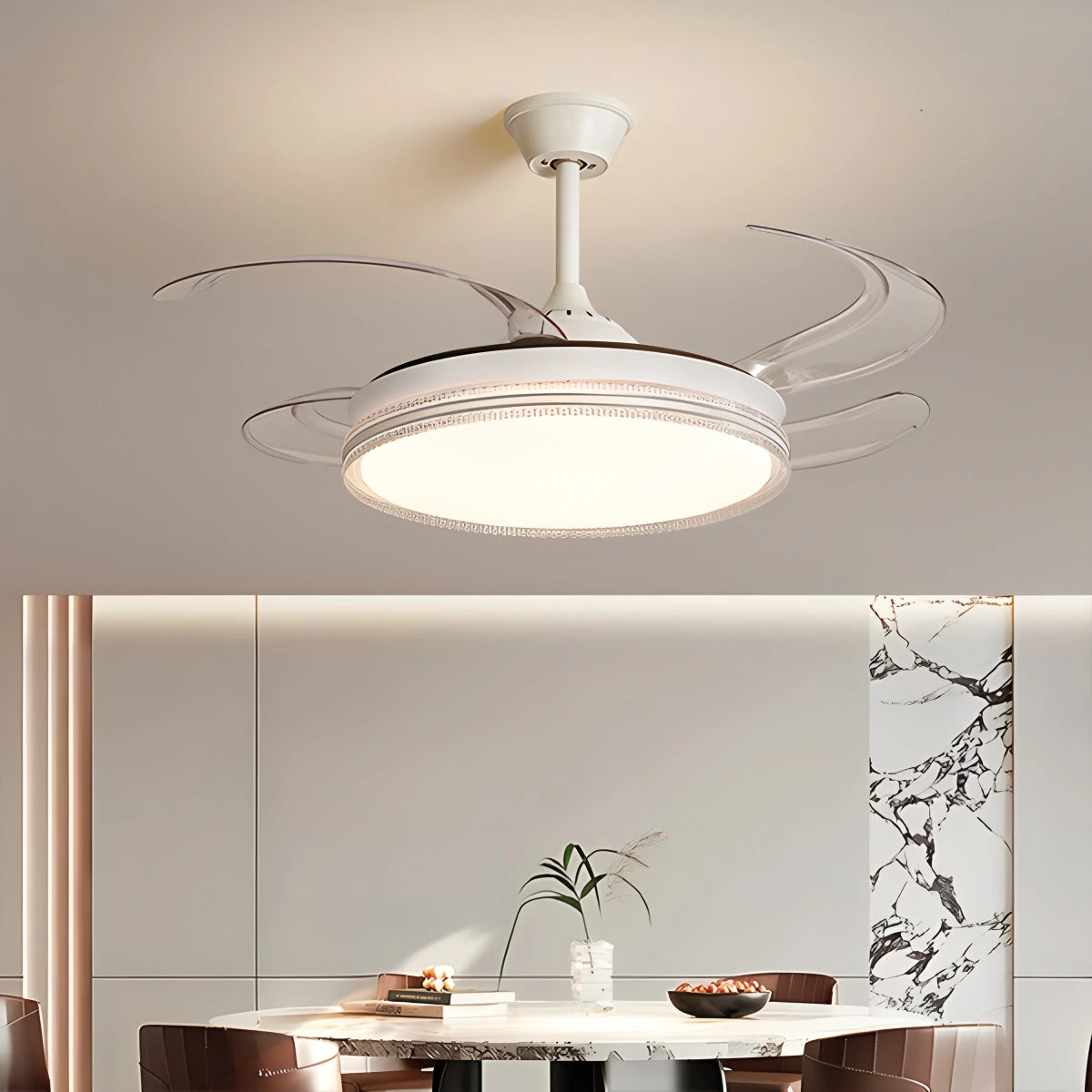 Antizer Modern LED Ceiling Fan Lights with Remote Control