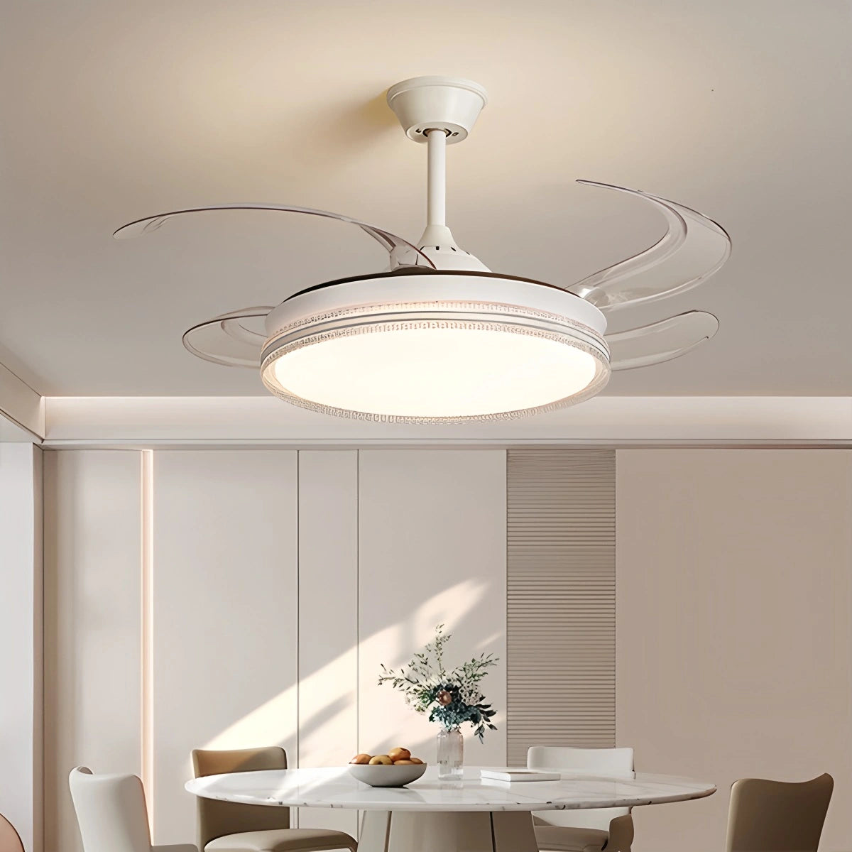 Antizer Modern LED Ceiling Fan Lights with Remote Control