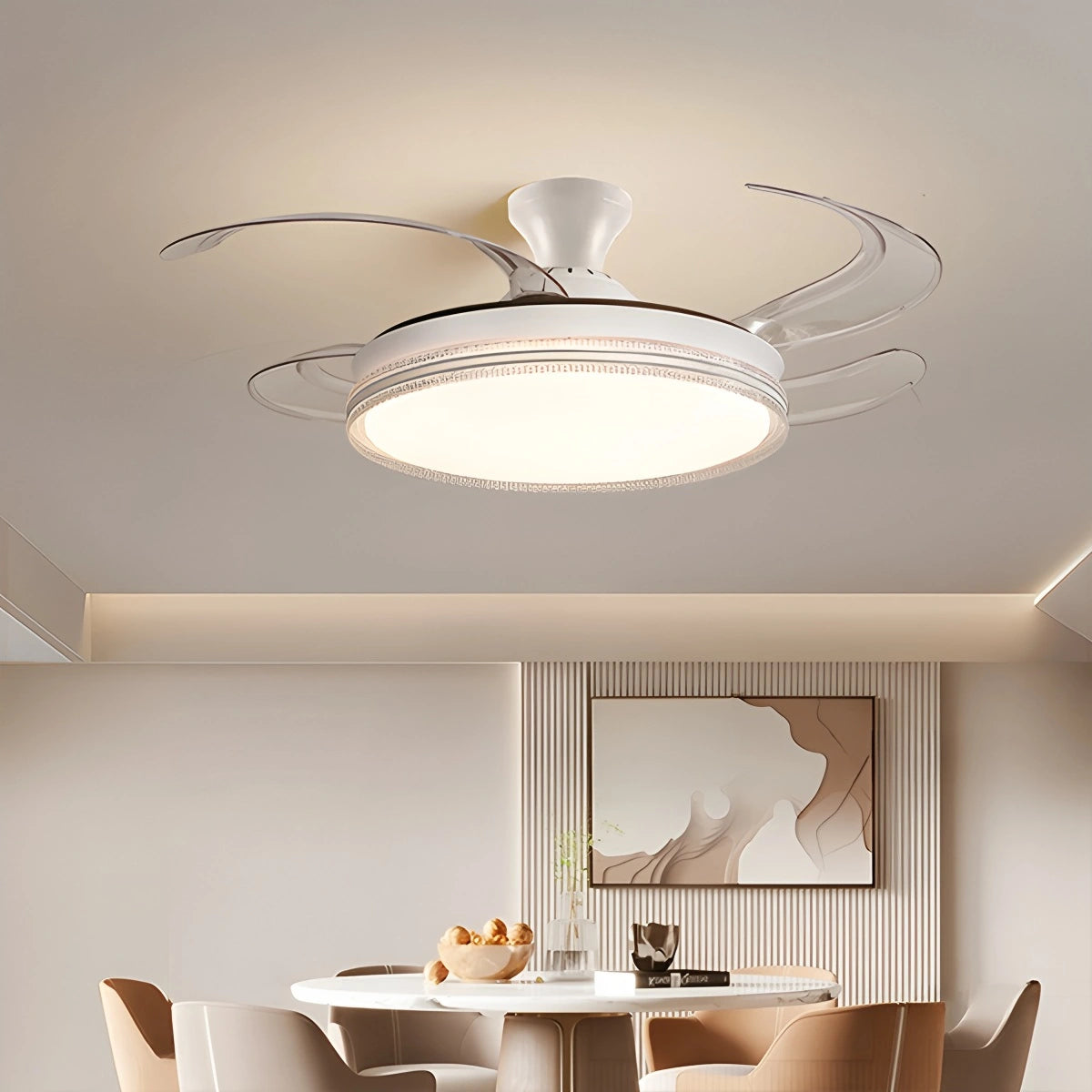 Antizer Modern LED Ceiling Fan Lights with Remote Control