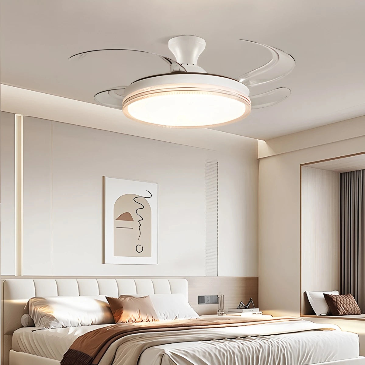 Antizer Modern LED Ceiling Fan Lights with Remote Control