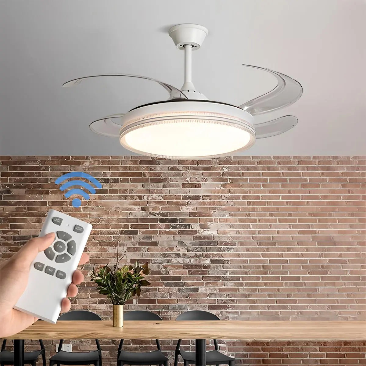 Antizer Modern LED Ceiling Fan Lights with Remote Control