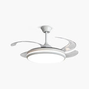 Antizer Modern Remote Ceiling Fan Light with Clear Blades
