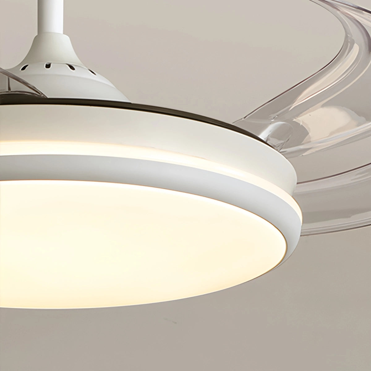 Antizer Modern Remote Ceiling Fan Light with Clear Blades