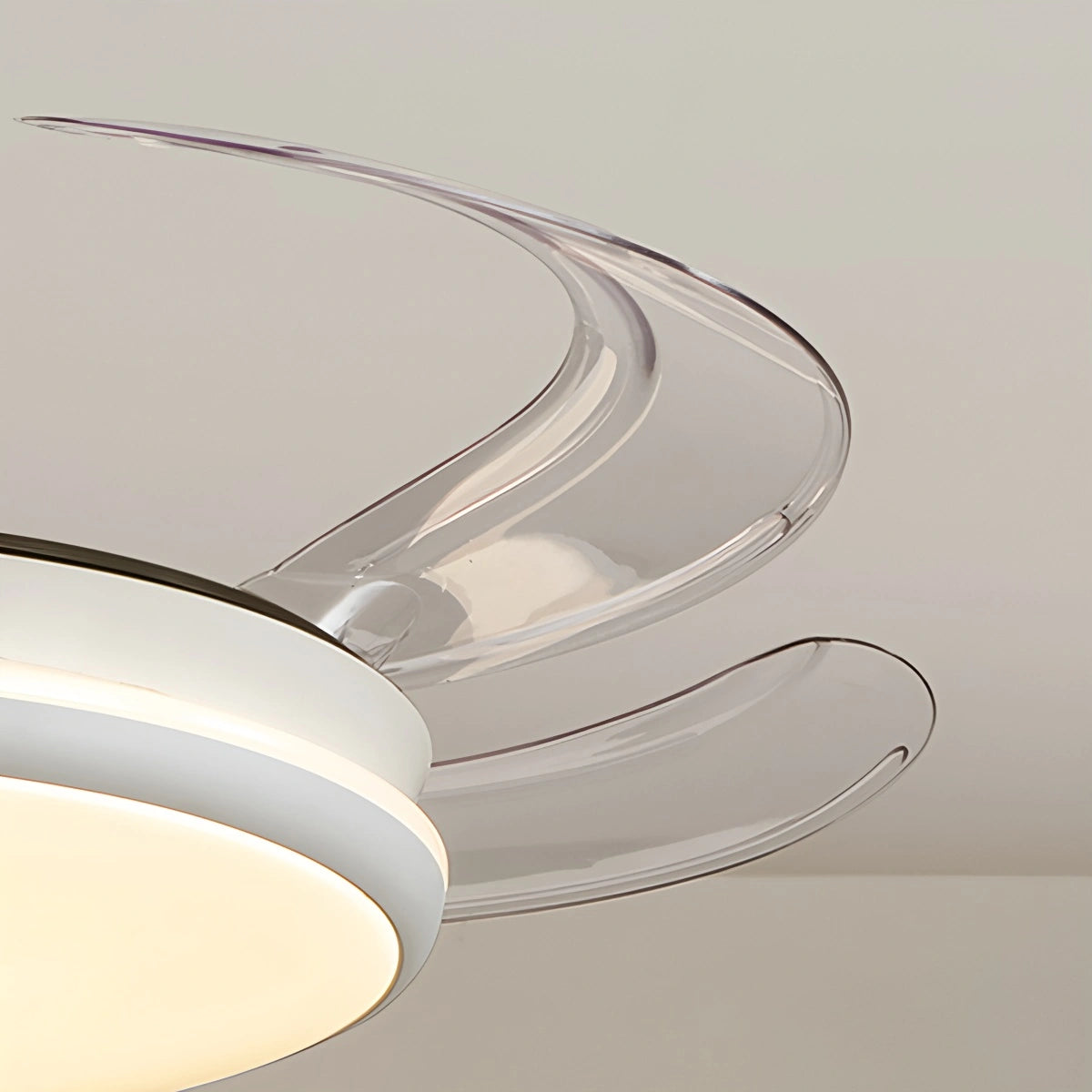 Antizer Modern Remote Ceiling Fan Light with Clear Blades