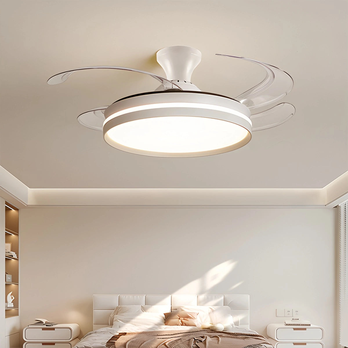Antizer Modern Silent Remote Control Ceiling Fan with Light