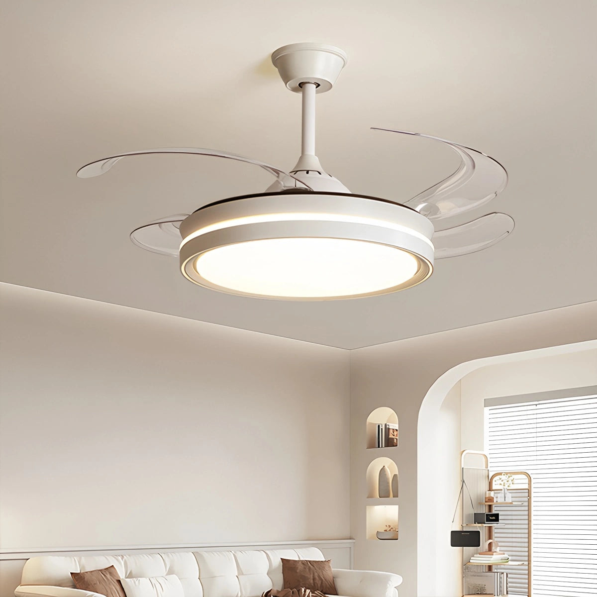 Antizer Modern Silent Remote Control Ceiling Fan with Light