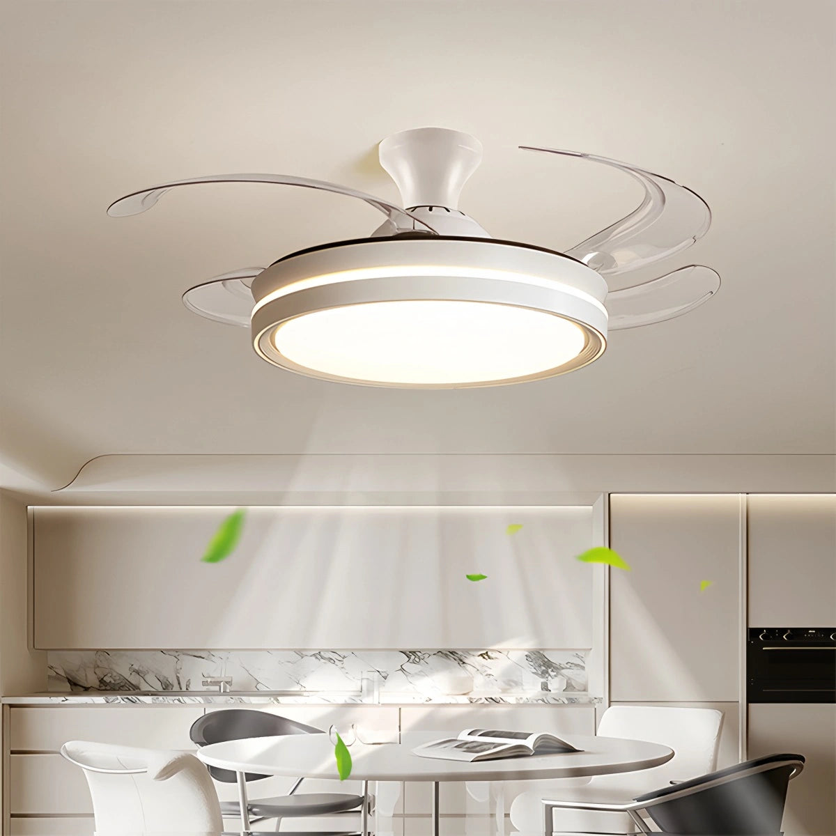 Antizer Modern Silent Remote Control Ceiling Fan with Light
