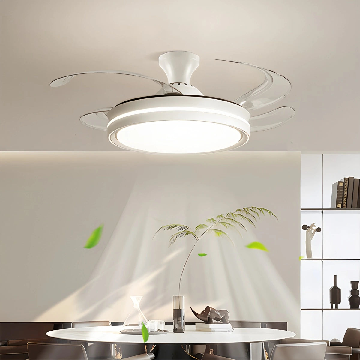 Antizer Modern Silent Remote Control Ceiling Fan with Light