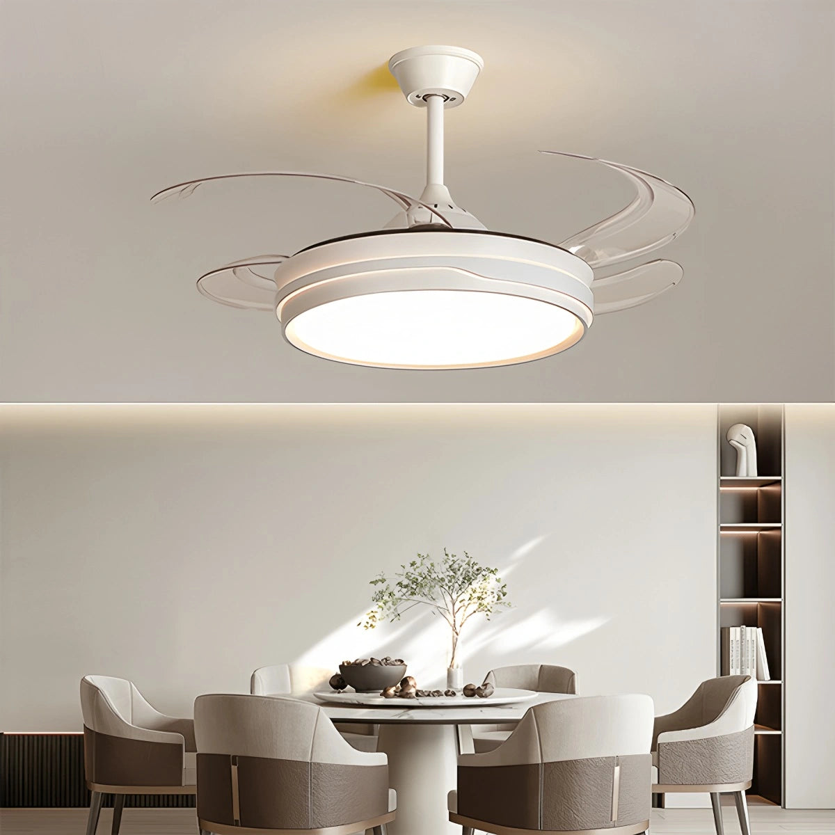 Antizer LED Ceiling Fan Light with Remote Control