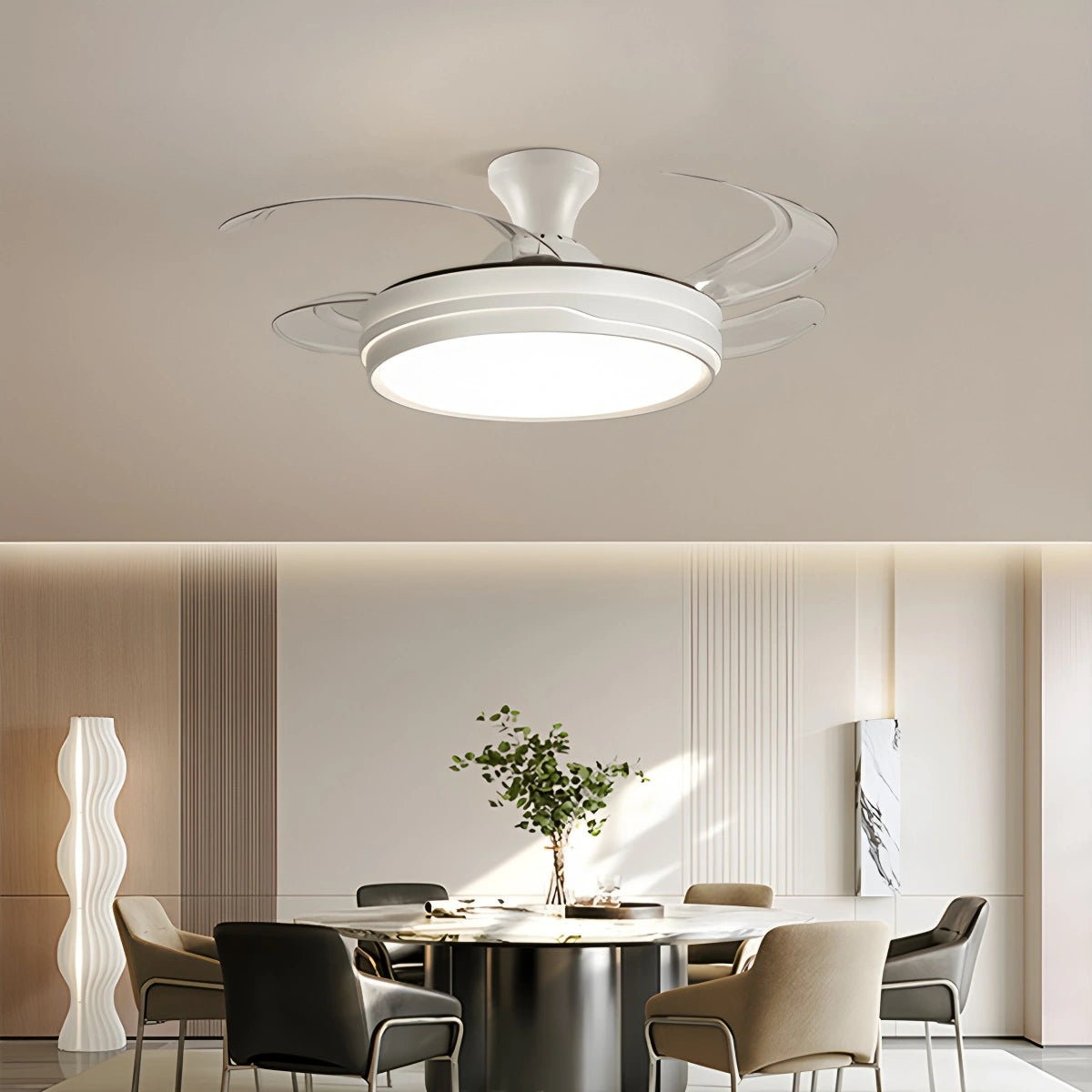 Antizer LED Ceiling Fan Light with Remote Control