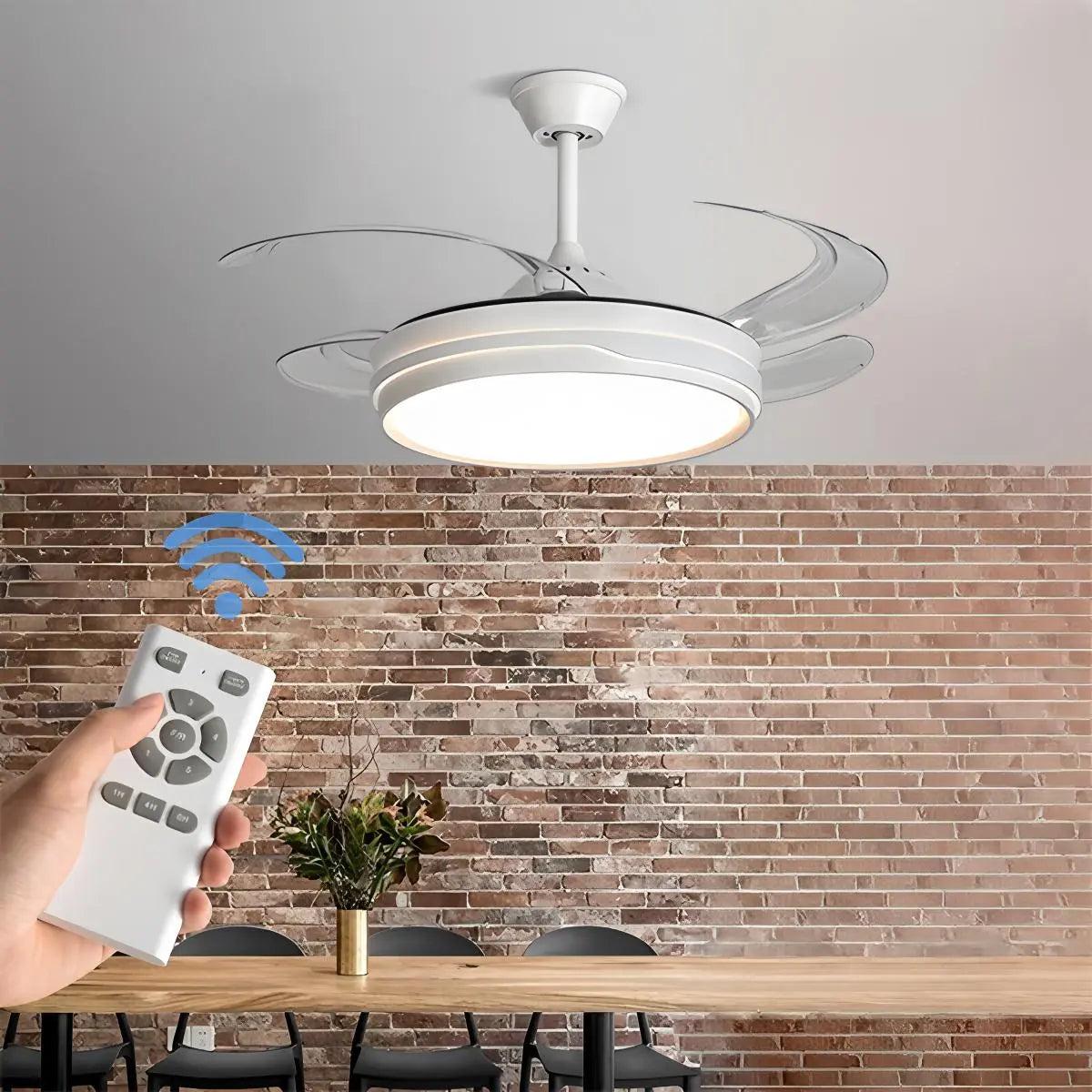 Antizer LED Ceiling Fan Light with Remote Control