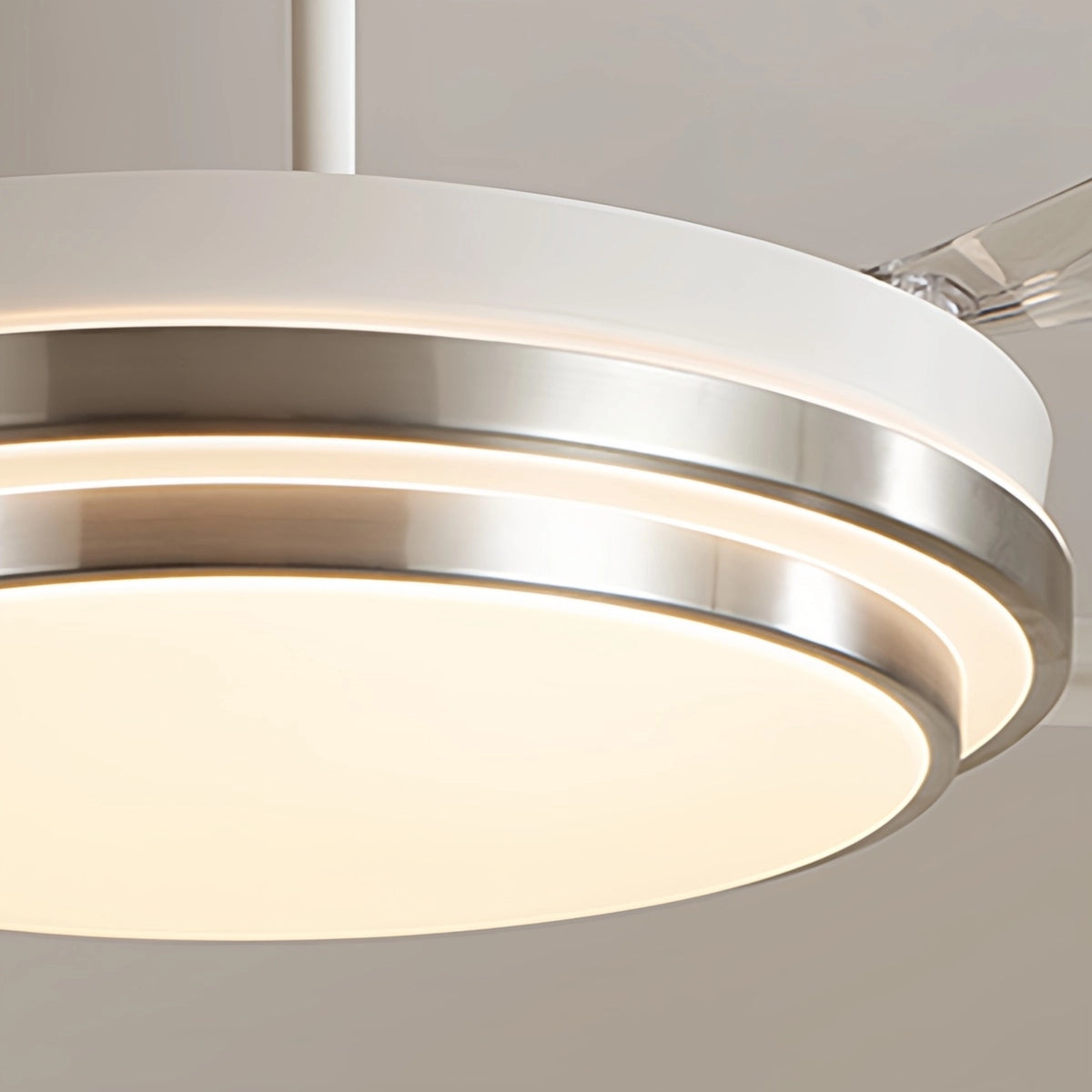 Antizer Modern White Ceiling Fan with Light