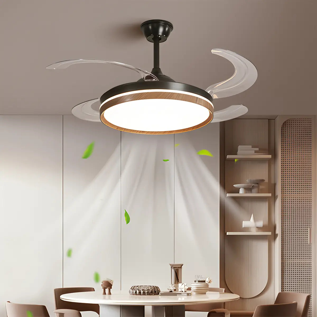 Antizer Retractable Blade Ceiling Fan with Light