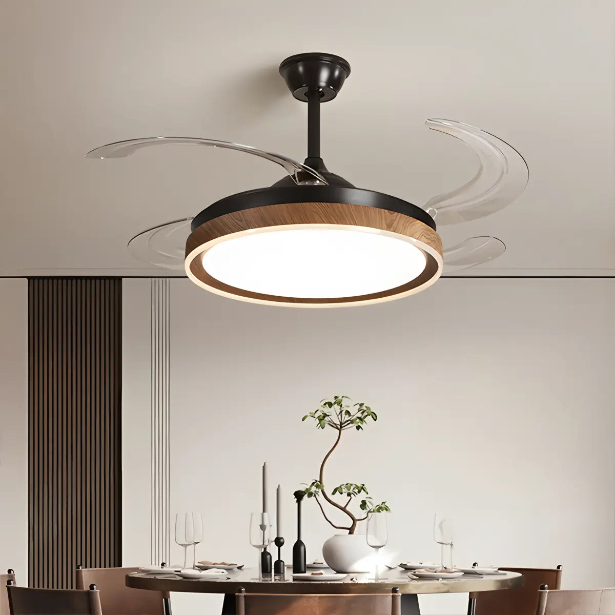 Antizer Retractable Blade Ceiling Fan with Light