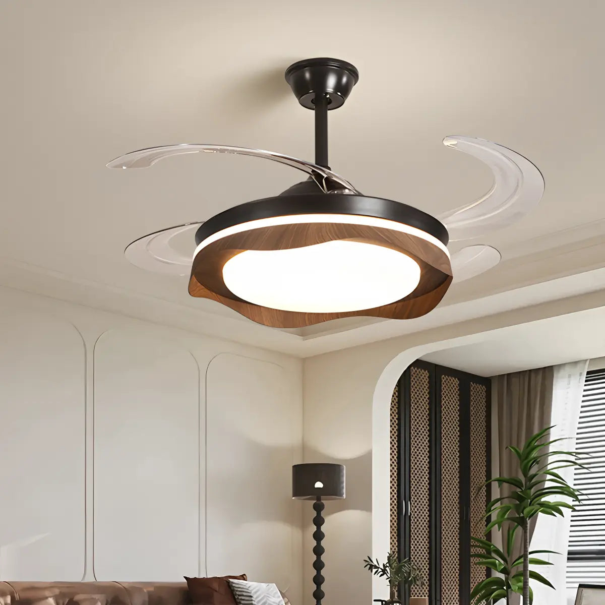 Antizer Retractable Blade Ceiling Fan with Light