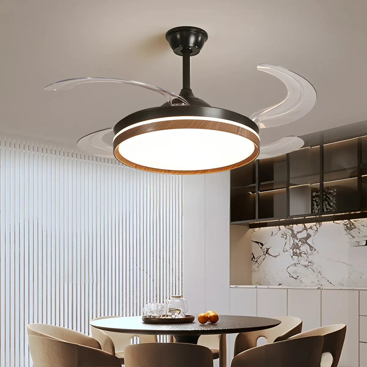 Antizer Retractable Blade Ceiling Fan with Light