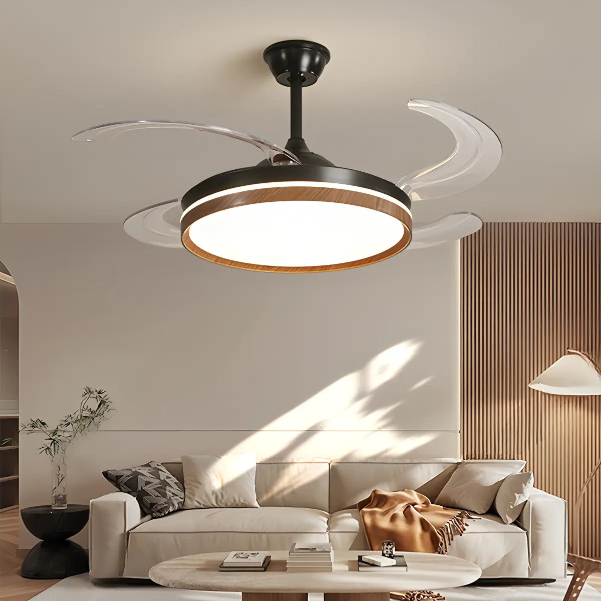 Antizer Retractable Blade Ceiling Fan with Light