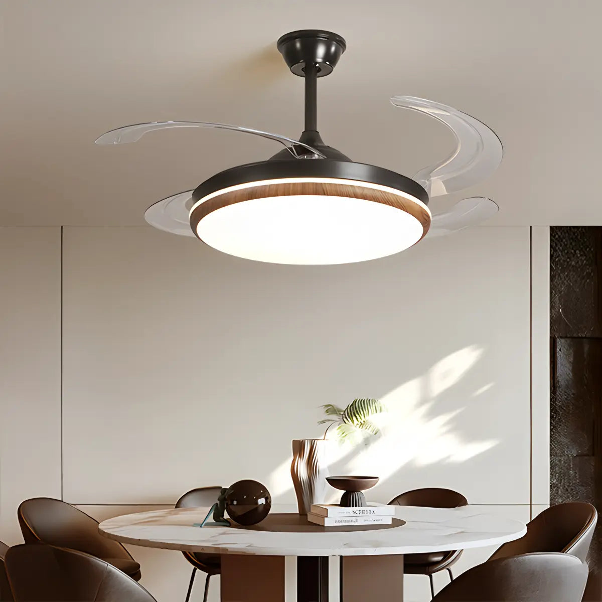 Antizer Retractable Blade Ceiling Fan with Light