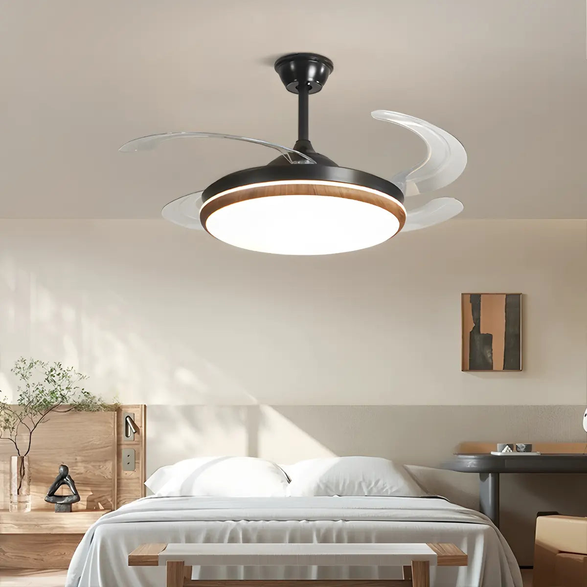 Antizer Retractable Blade Ceiling Fan with Light