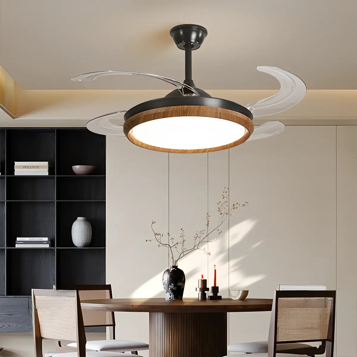 Antizer Retractable Blade Ceiling Fan with Light