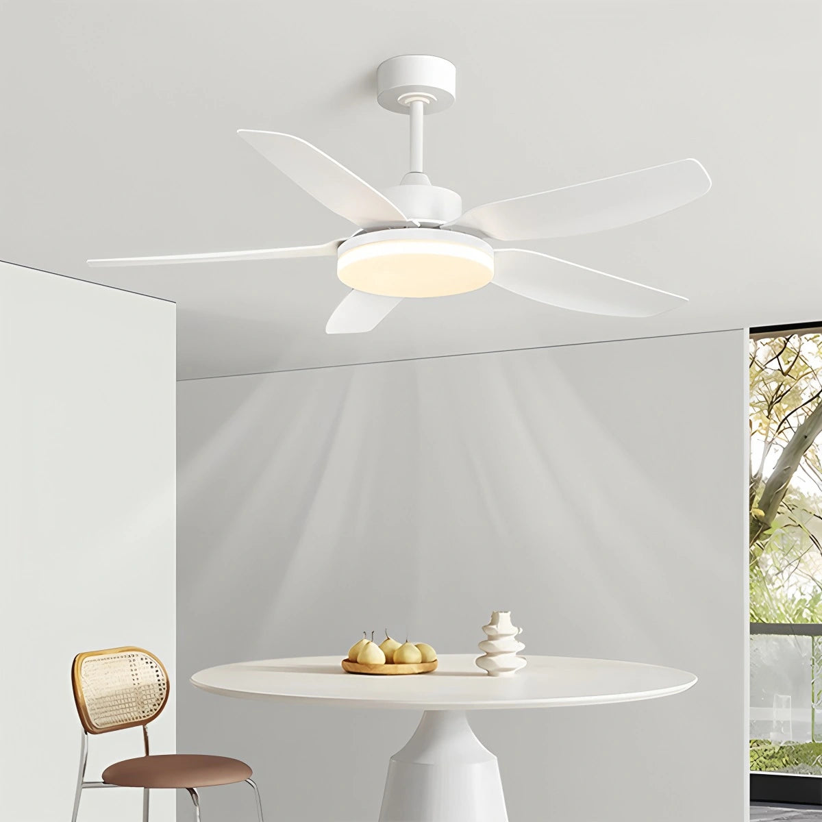 Antizer White Remote Control Ceiling Fan Light