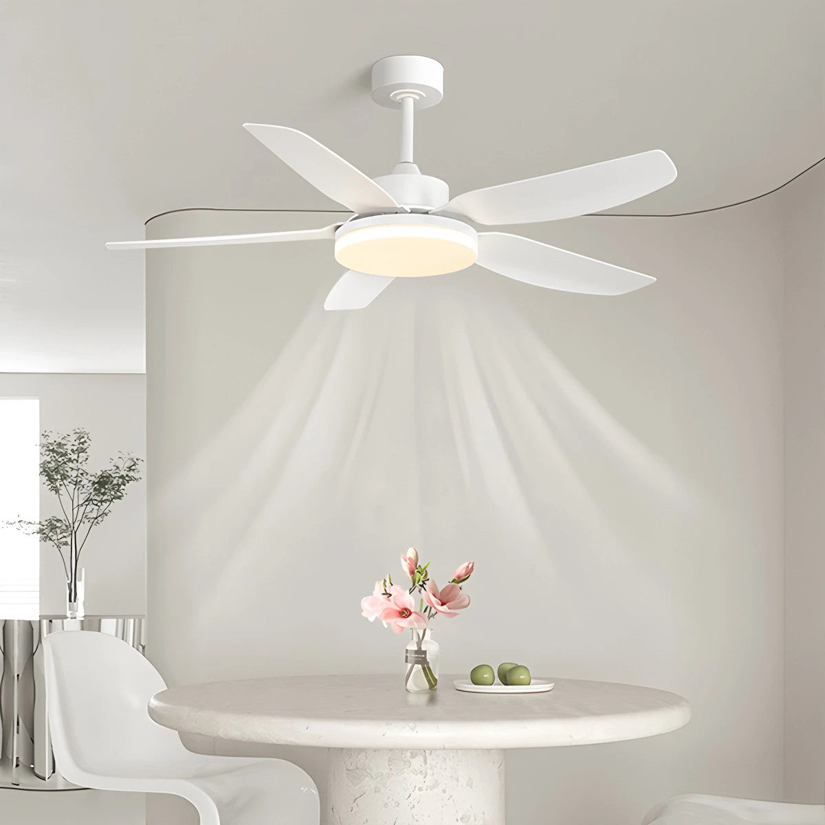 Antizer White Remote Control Ceiling Fan Light