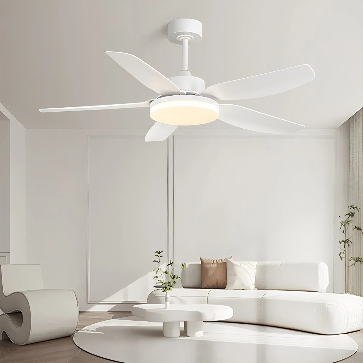 Antizer White Remote Control Ceiling Fan Light