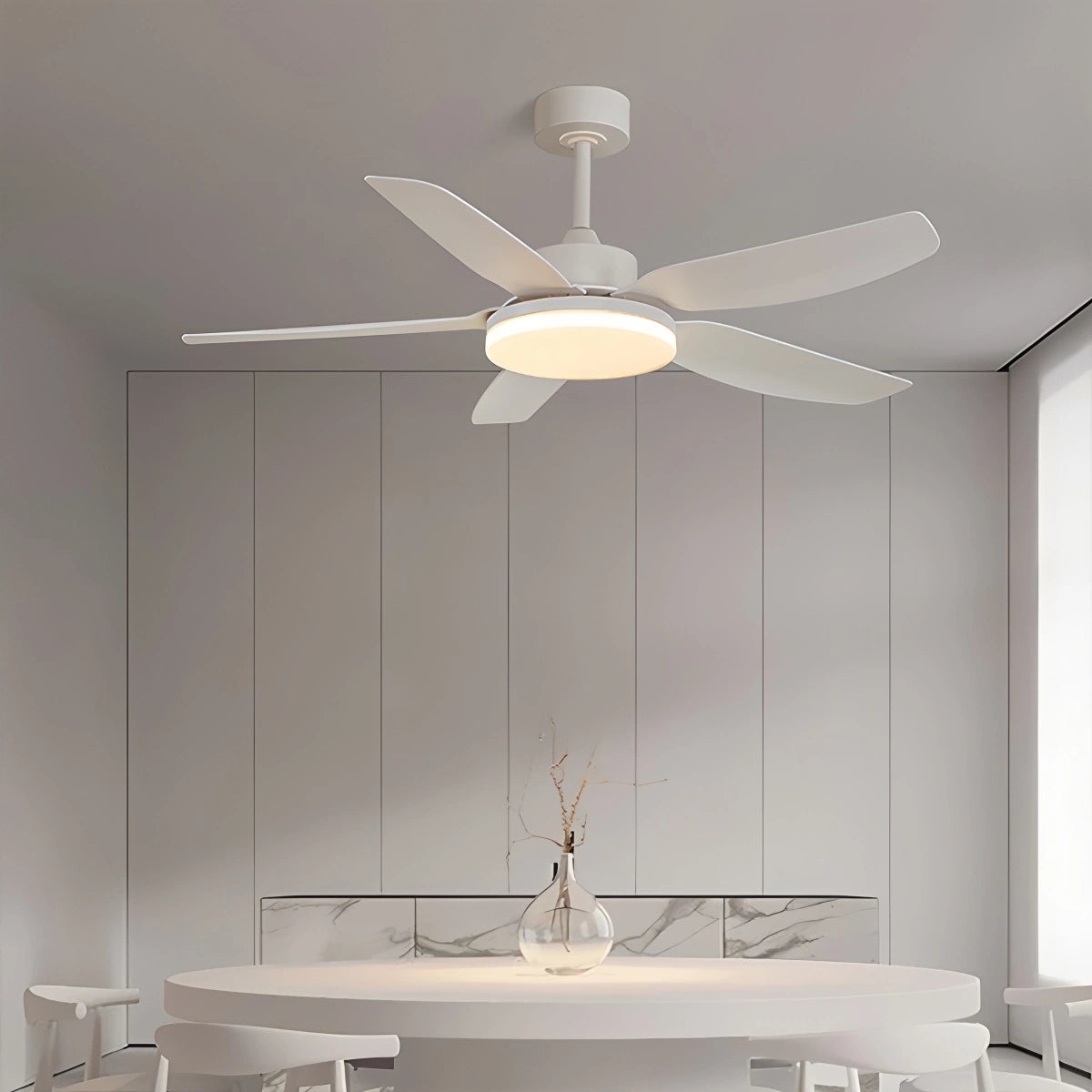 Antizer White Remote Control Ceiling Fan Light