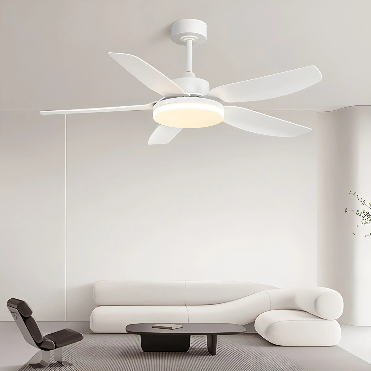 Antizer White Remote Control Ceiling Fan Light