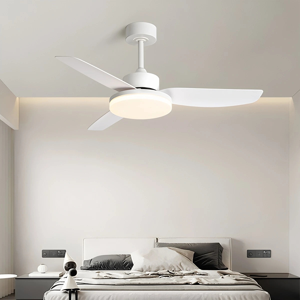 Antizer White Remote Control Ceiling Fan Light