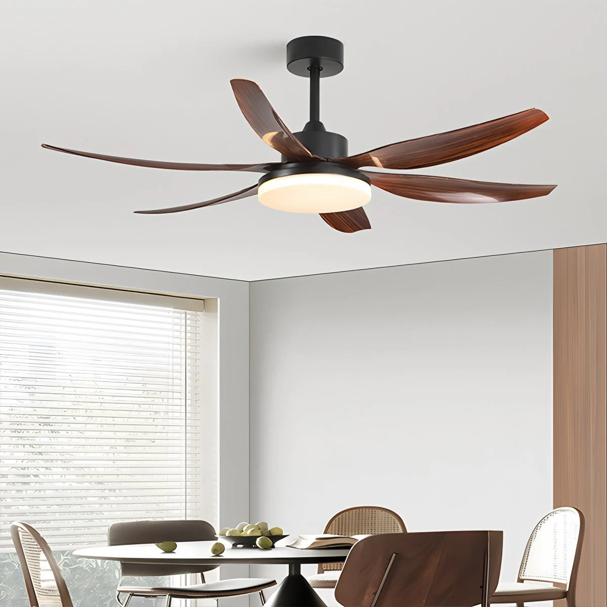 Antizer Nordic Style LED 6-Blade Ceiling Fan with Light