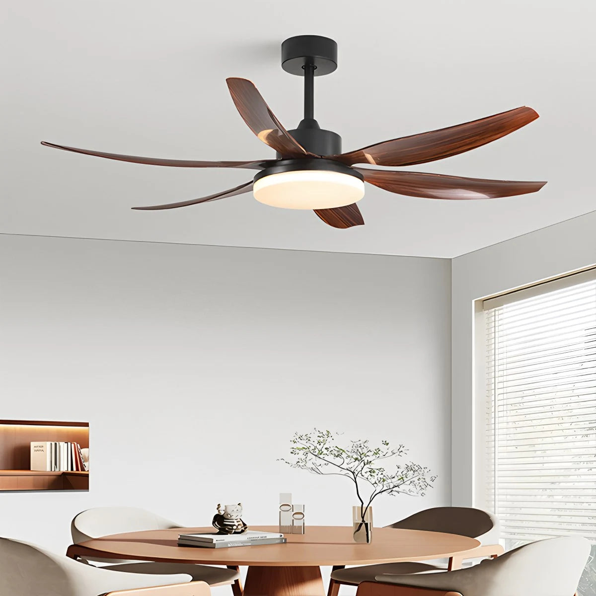 Antizer Nordic Style LED 6-Blade Ceiling Fan with Light