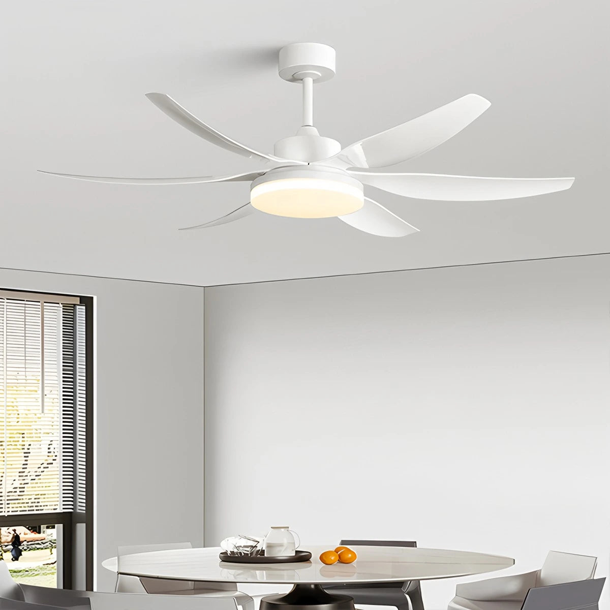 Antizer Nordic Style LED 6-Blade Ceiling Fan with Light
