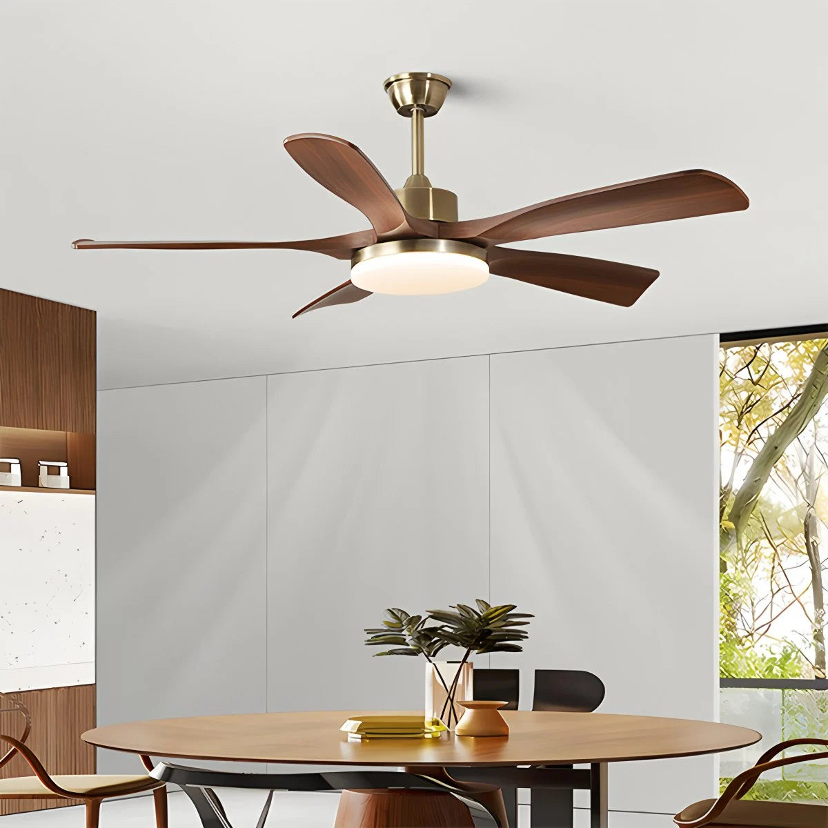 Antizer Modern 5-leaf Remote Control Ceiling Fan Light