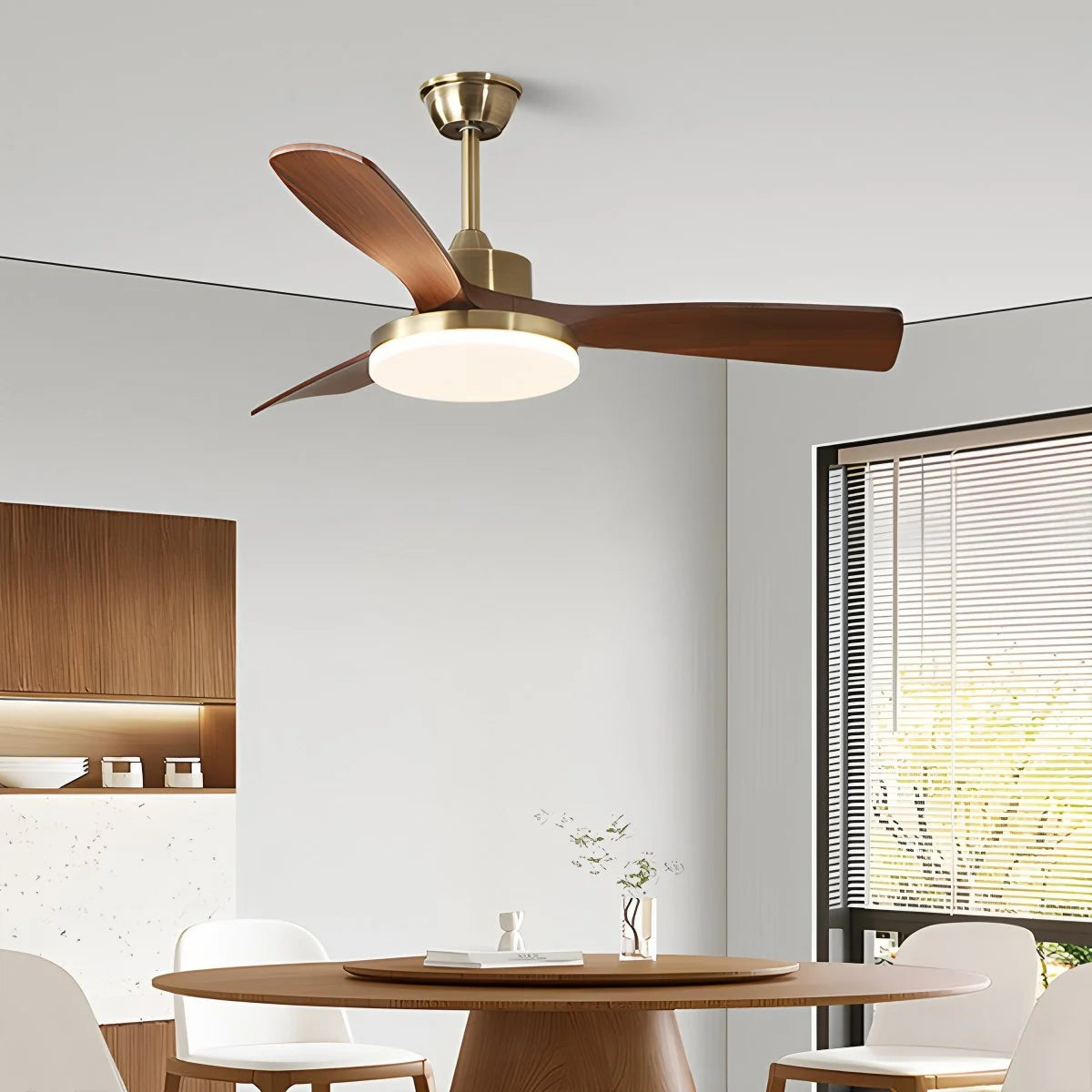 Antizer Modern 5-leaf Remote Control Ceiling Fan Light