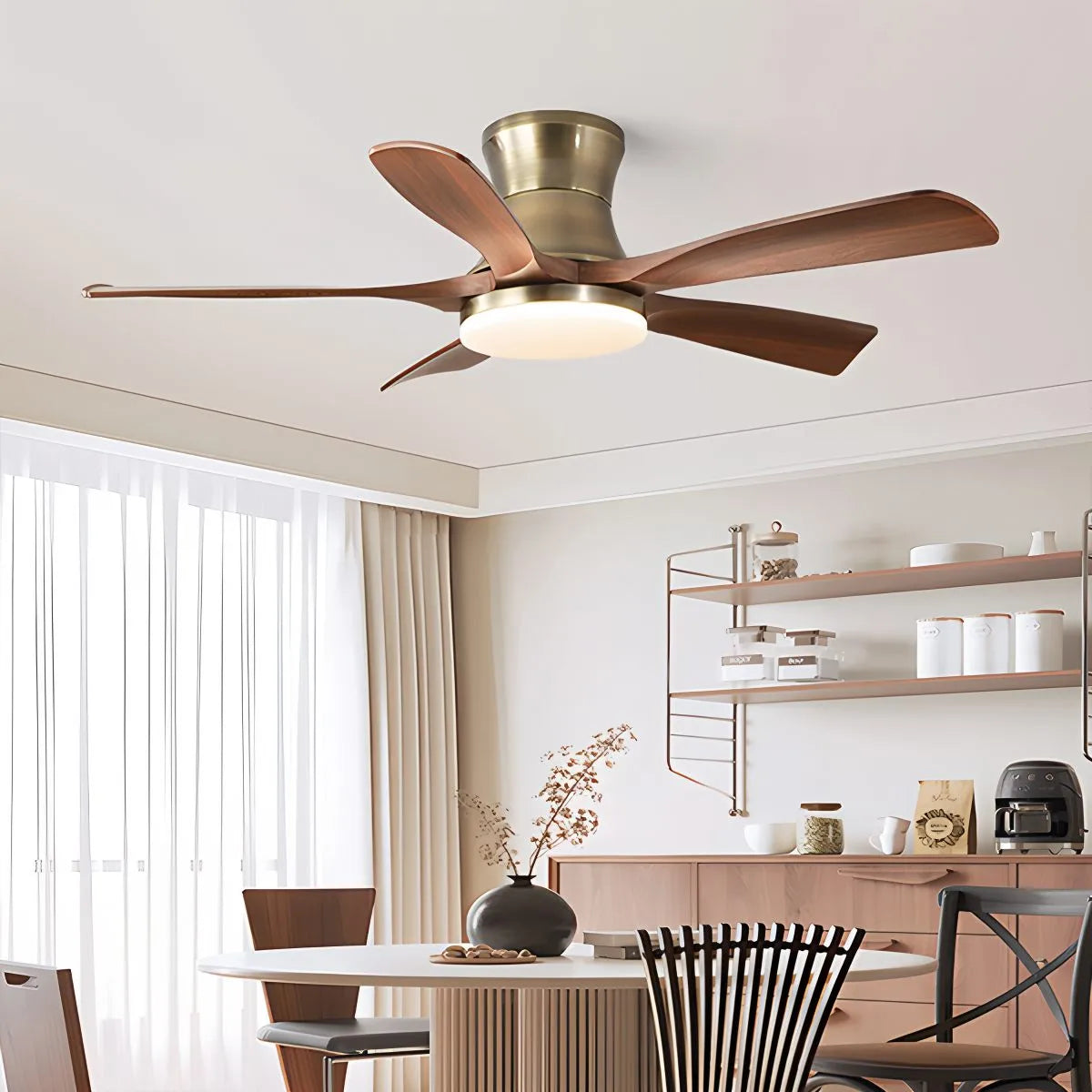 Antizer Modern 5-leaf Remote Control Ceiling Fan Light